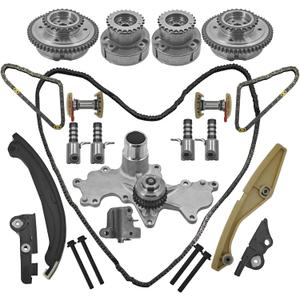 Engine Timing Chain Kit with Water Pump,VVT Sprockets & Solenoid Compatible with Ford F-150 3.5L 2011-2013, Compatible with Ford Transit-150/250/ 350/350 HD 3.5L 2015-2016