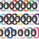 Slim Bands Compatible with Samsung Galaxy Watch 7 6 5 4 FE 40mm 44mm/6 4 Classic 43mm 47mm 42mm 46mm/5 Pro 45mm/Active 2 Band, 20mm Soft Silicone Narrow Thin Strap for Women Men