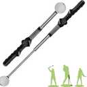 Retractable Golf Swing Training Aid, Golf Grip Trainer & Golf Swing Trainer for Warm-up, Right-Handed Golf Club for Indoor Practice, Golf Accessories - Strength & Tempo Training for Chipping Hitting
