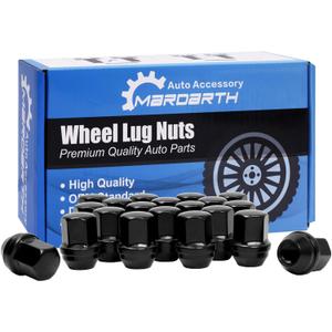 Set of 24, 14x1.5 Wheel Lug Nut Black 1.5 Inch Compatible with OEM Factory Silverado Tahoe Suburban Colorado Wheel