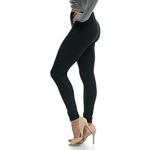 2 x LMB High Waisted Leggings for Women - High Classic Waistband - Extra Soft Fabric, Perfect for Lounging, Yoga (Black)