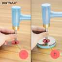 2 x BESTNULE Professional Steel Bench Block, Covered with TPR Soft Plastic at The Bottom, Metal Stamping Table Mirror, Polishing with Chrome Plating for Jewelry Stamping Tools, (Dia: 3, H: 19/32) (blue)