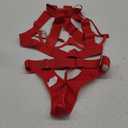 Avidlove Women Lingerie Sexy Bodysuit Strappy Teddy Lingeries One Piece Mini Babydoll with Underwire (Large, Red)