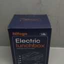 Nifogo Electric Lunch Box for Adults with 2 Stainless Steel Containers 1.8L 100W Heated Lunch Boxes for Men Electric LunchBox Food Heater Portable 12/24/110V for Work Car Truck (Black)