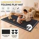 Pushglossy Bedside Fall Mat for Elderly 72" x 38" Luminous Strip Anti