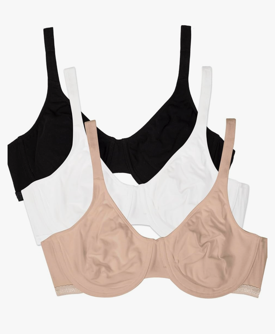 Fruit of the Loom Women's Unlined Underwire Bra - Cotton & Spandex Blend for Natural Shape and Flexibility 34C