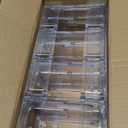 4 Pack Acrylic File Sorter, 4-Section Clear Desktop File Folder Holder Organizer, Thick Office Storage Stand Rack for Book, Envelopes, Mail, Document, Notebook, Binder, Purse, Clutch Divider