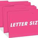 File Folder, RAZCC 75 Pack 1/3 Cut Tab File Folders Letter Size, Magenta, Folders with Tab, Great for Organizing and Easy File Storage
