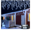 648 White Christmas lights (Outdoor). Lights for Outside House with Connectable Clear Wire 8 Modes Timer, Plug in Waterproof for Home Holiday Eaves Yard Roof Party Room Indoor Decoration