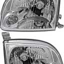 For Toyota Tundra Regular and Access Cab Headlights Lamps Set 2005 2006 Halogen Driver and Passenger Side
