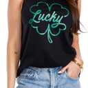 Tipsy Elves St. Patrick's Day Tank Tops for Women - Fun Holiday Tanks for St. Paddys Day (Black, S)