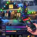 Smart C9 Christmas Lights Outdoor, 100FT 150 LEDs, APP Remote Controlled RGB String Lights with 80+ Modes Color Changing DIY Chasing Xmas Waterproof String Light for Patio Xmas Decor