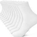 Compression Running Ankle Socks for Men and Women (6 Pairs), Quarter Athletic Socks for Running, Cycling, Golf, Work