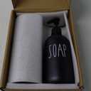 MOMEEMO Matte Black Soap Dispenser Bathroom Set, Contains Lotion and Hand Soap Dispenser, Suitable for Bathroom Decor Farmhouse Style. (Black)