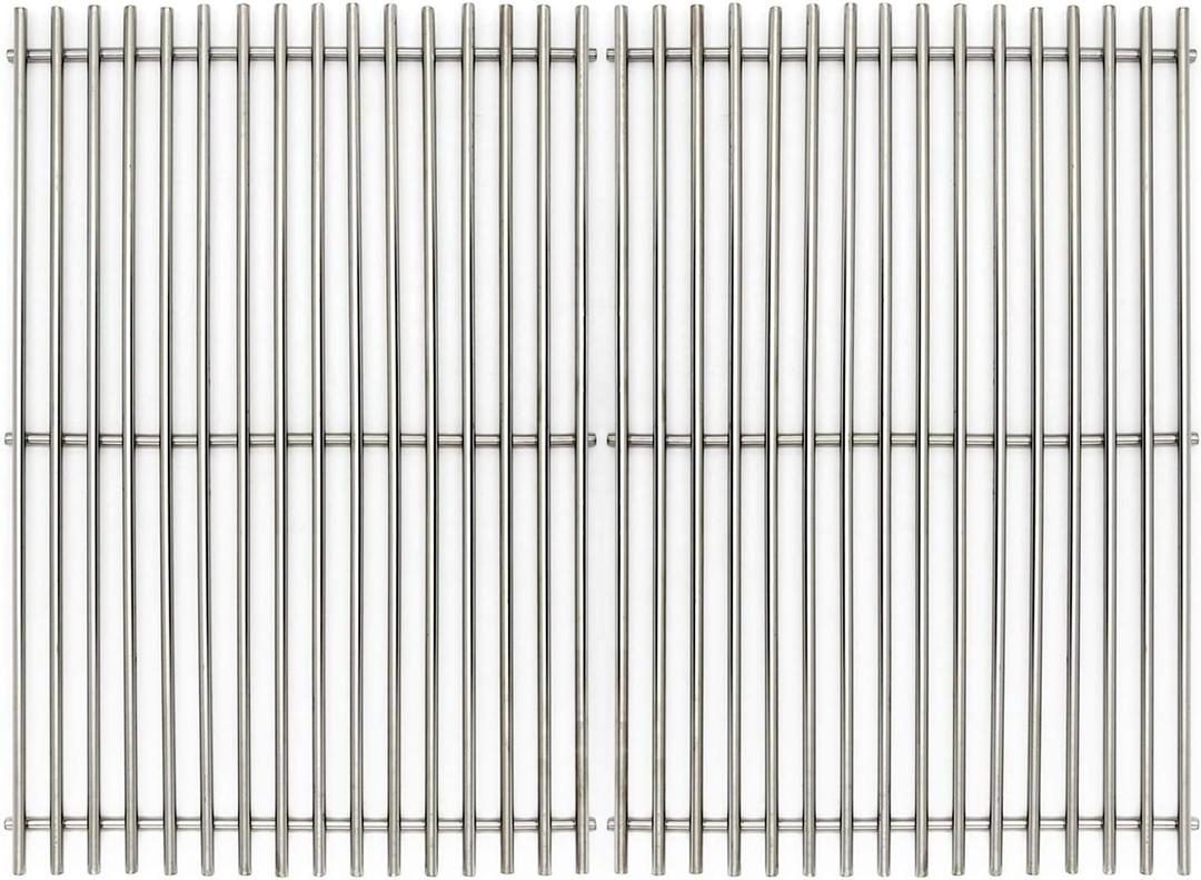 Hongso 17.5" SUS 304 Stainless Steel Gas Grill Grates for Weber 3 Burner Spirit Series, Genesis Silver/B/C, Platinum/B/C, 7639/7638 (17.45" x 11.9")