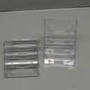 Uniclife 2 Pack Acrylic Business Card Holder for Desk 4 Slots Clear Business Card Display Stand for Men & Women Desktop Business Card Organizer Card Stand for Office Home Exhibition, 240 Card Capacity