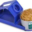 YIHUA M-2 Soldering Iron Holder, Heat-resistant Tip Cleaner with Brass Wool Tip Cleaner and Cleaning Sponge for Stable Soldering Iron Storage and Cleaning (Blue)