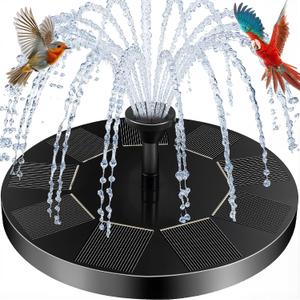 Solar Fountain for Bird Bath, 2026 Upgrade 2.5W Solar Bird Bath Fountain with 6 Nozzle, Standing Floating Powered Solar Water Pump for Bird Bath, Garden, Pond, Pool, Outdoor