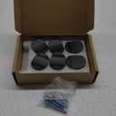 6 Pack Matte Black zinc Alloy Solid Cabinet Knobs,Black Single Hole Drawer Square knob Handles for Cabinets and Dresser Drawers Rustic