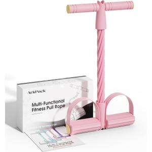 Pedal Resistance Band with Handle,6-Tubes Elastic Pull Rope Fitness Foot Pedal Resistance Bands for Women Girls Bestie Yoga Pilates Exercise Legs Calves Waist Arms Abdomen