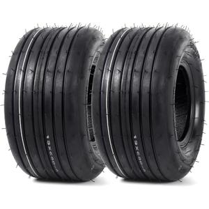 AR-PRO (2-Pack) 13x6.50-6 Tubeless Lawn Mower Tires - 4 Ply Replacement Tires for Riding Lawn Mowers, Garden Tractors, Yard Trailers & Utility Carts-Straight Rib Tread, 600 LBS Load Capacity