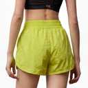 Running Shorts for Women 2 in 1 High Waisted Athletic Short (Lime Yellow, Medium)
