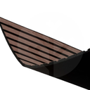 Slat-Lite Smoked Oak Flexible Acoustic Wood Slat Wall Panel Pack of 6, 23.5 x 23.5 inch