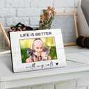 Cat Picture Frame 8X10, Cat Photo Frame, Cat Gifts For Women Cat Lovers Men Girls Frames, Cat Gifts Lovers for Kids, Life Is Better With Cats Picture Frames For Tabletop Wall