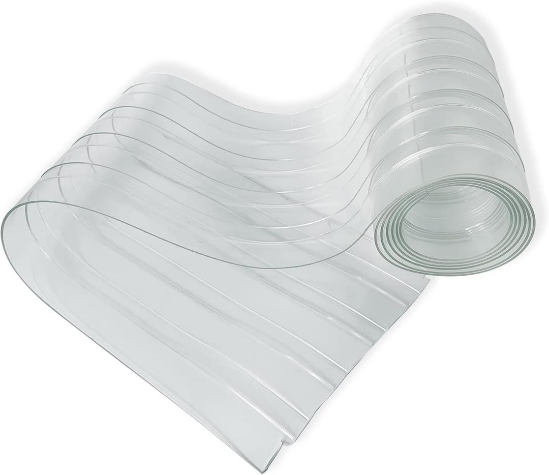 Plastic Door Strips, 8' x 7" Vinyl Replacement Dog House Door Flap Curtain Waterproof Clear Curtain Strips, Walk in Freezers, Coolers, Basement and Warehouse Doors, 0.08" Thickness