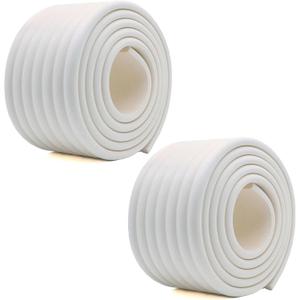 M2cbridge Multifunctional Edge and Corner Guard Coverage Baby Safety Bumper DIY 6.5 Ft (Rice White (6.5ft x 2))