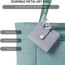 POIUGOYA Slim Wallet for Women,RFID Blocking Bifold Credit Card Holder with Zipper Coin Pocket,ID Window,Keychain (2A-PU Leather-Gray)