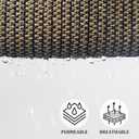 Shade&Beyond Rectangle Sun Shade Sail 08'X12' Permeable Canopy Mocha for Patio Garden Yard Deck Pergola (We Make Custom Size)