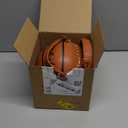 Women's Basketball Bag Basketball-Shaped Crossbody Bag Handbag Girl Mini One-Shoulder PU Leather Round Handbag (White 1)