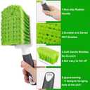 2 Pack Car Wash Brush, Tire Brush for Cleaning Tires, Soft & Stiff Bristle Wheel Cleaner, Car Cleaning Supplies for Wheels, Rims, Carpet, Truck, SUV, Moto, RV, Motorcycle