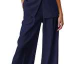 PRETTYGARDEN Women's 2 Piece Sets Summer 2026 Work Clothes Sleeveless Blazer Vest Pants Suits Spring Business Casual Outfits (Blue, S)