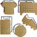Soccer Cookie Cutter Set of 5 - Soccer Ball Shapes & Stamps, Sports Jersey Cookie Cutter for DIY Baking Supplies - Kit for Sports-Themed Party