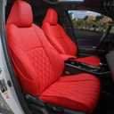 EKR Accord Car Seat Covers for Honda Accord EX-L,Touring,Sport,EX,Hybrid 2018 2019 2020 2021 2022(Rear Row 40/60 Split Backrest),Car Seat Protectors,Waterproof Automotive Seat Covers, Leather(Red)