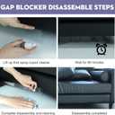 RowinsyDD 8 Pack Toy Blocker for Furniture, Clear Under Couch Blocker, Stop Things Going Under Sofa or Bed, 16" L x 3.2" H, Adjustable Gap Bumper for Furniture with Strong Tape