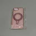 DOMAVER Magnetic Case for iPhone 16e 2025 with Stand [Compatible with Mag Safe], Glitter Translucent Slim Back Shockproof Protective Soft Cover with Bling Kickstand for iPhone 16e- Pink