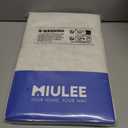 MIULEE Natural White Linen Curtains 63 Inch Length 2 Panels Set for Living Room Bedroom Semi Sheer Light Filtering Farmhouse Rod Pocket Short Soft Thick Linen Textured Window Drapes W42XL63