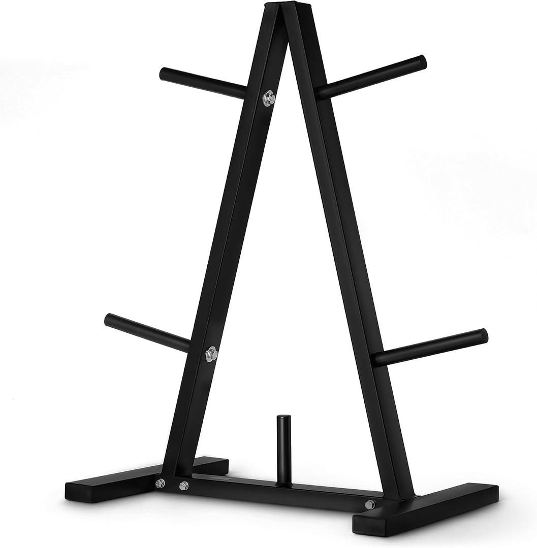 Amazon Basics 1-inch Weight Plate Tree Rack for Home Gym Storage