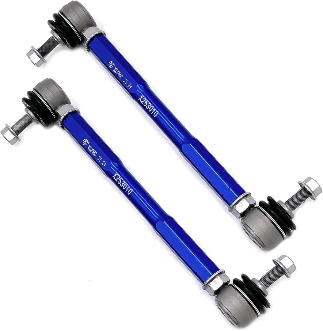 9.84-11.81' m10 Modified Front Sway Stabilizer Bar End Drop Link 2 Pcs Left & Right Aluminium Self Adjustable 360 Degree Swivel With Length And Angle Maintenance Vehicle X253010 250-300 Blue