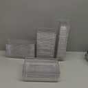 Vtopmart 44 PCS Clear Plastic Drawer Organizers Set, 4-Size Versatile Bathroom and Vanity Organizer Trays, Non-Slip Storage Containers for Makeup, Jewelries, BedroomKitchen Utensils and Office