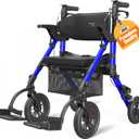 VOCIC Z51 Walker for Seniors, 2 in 1 Walker Wheelchair Combo, All Terrain