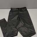 KIWI RATA Faux Leather Leggings for Women Stretchy Pleather Pants Shiny Sexy Tights (Small, Matte Black)