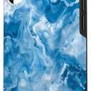 iPhone 16 Tie-dye Pattern Ocean Water Abstract marble blue Case