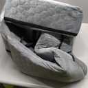 Dog Car Seat for Small/Medium Dogs, Memory Foam Dog Booster Seat, Travel Safety Per Car Seat with Washable Removable Cover, Storage Pockets for Dogs up to 35 lbs(Gray)