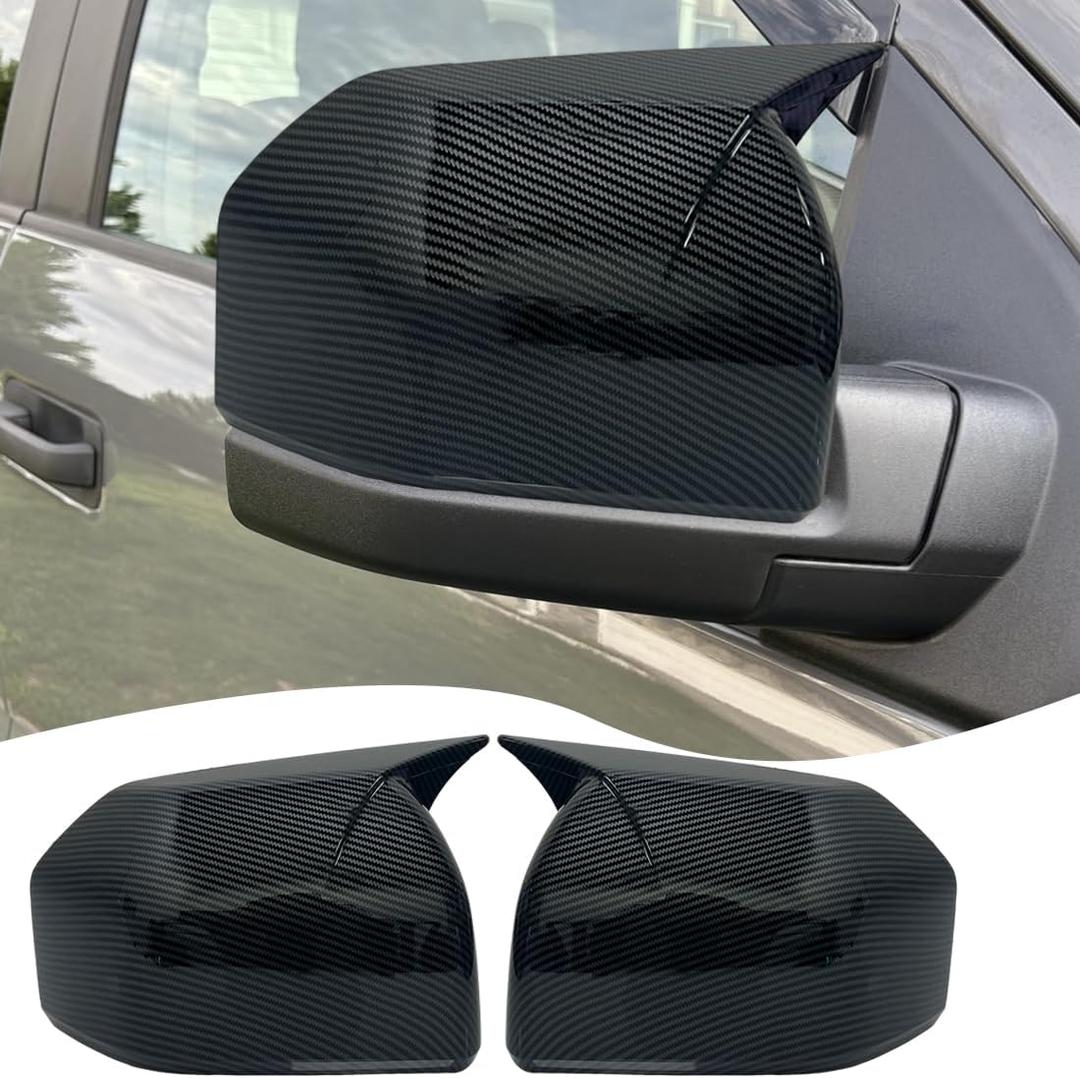 Side Mirror Covers,for Ford F150 2015 2016 2017 2018 2019 2020 2PCS Turn Signal housing Cover Accessories - Carbon Fiber