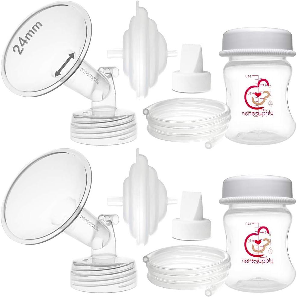Nenesupply Pump Parts Compatible with Spectra S2 S1 9 Plus Breast Pump to Replace Spectra Pump Parts S2 Accessories Flange 24mm Duckbill Valve Tubing Pumping Bottles Backflow Protector Nenesupply Pump Parts Compatible with Spectra S2 S1 9 Plus Breast Pump to Replace Spectra Pump Parts S2 Accessories Flange 24mm Duckbill Valve Tubing Pumping Bottles Backflow Protector