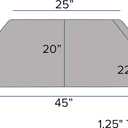 Flash Furniture Wren 22.5''W x 45''L Trapezoid Grey HP Laminate Activity Table - Standard Height Adjustable Legs
